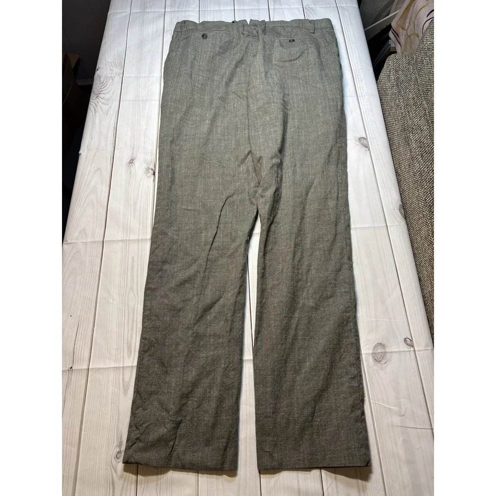 Men's Banana Republic Tailored Slim Fit Dress Pants 36x34 Made In Jordan Brown
